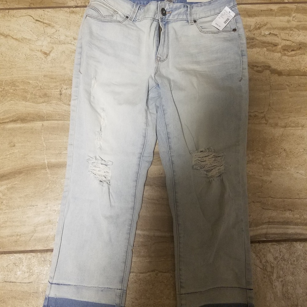 Maurices size 5/6 capri cropped denim Jeans nwt